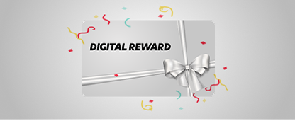 eReward gift card on a white background.