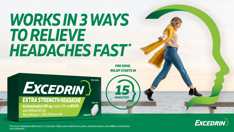 Excedrin relieves migraines fast